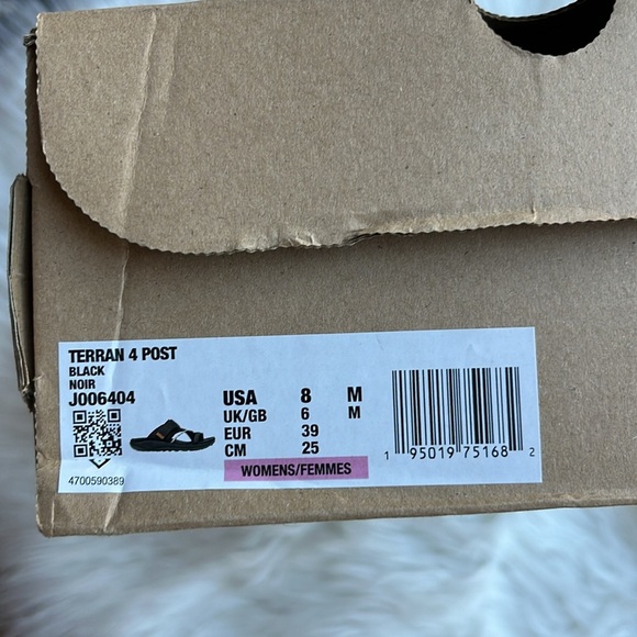 🆕 Merrell Women's Terran 4 Post Slide Sandals Black Size 8 Casual Summer - Picture 9 of 9